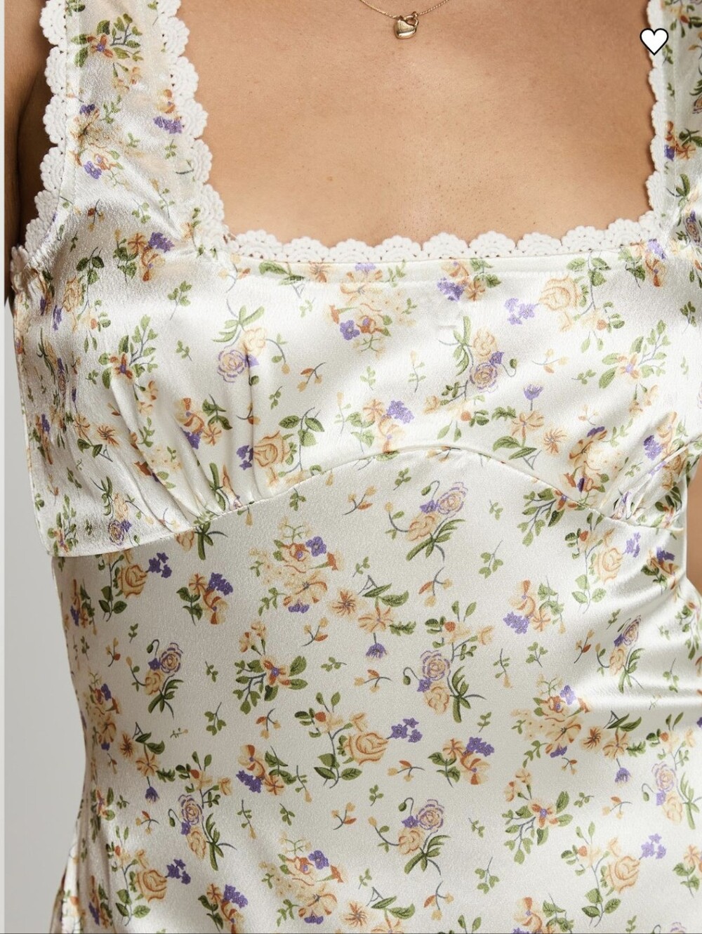 Princess Polly Berlin Satin Mini Slip Dress Off White Floral Lace Trim sz 12 NWT